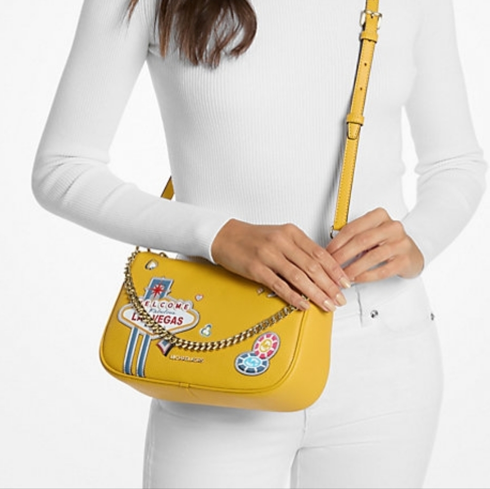 Michael Kors Carmela Medium Embellished Crossbody Bag NWT - Picture 3 of 4
